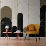 Fototapeten Geometrisches Art-Déco-Muster.