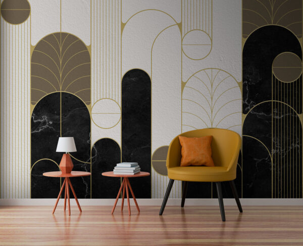 Geometrisches Art-Déco-Muster Fototapeten Geometrisches Art-Déco-Muster