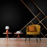 Fototapeten Elegante Linien auf dunklem Hintergrund