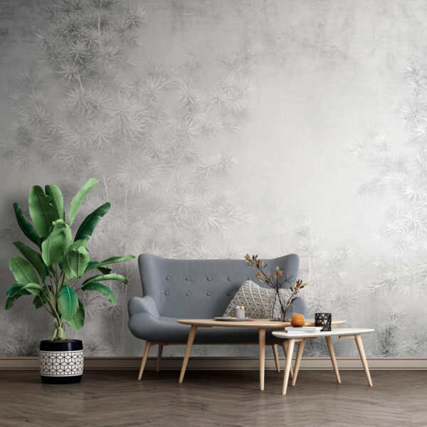 Weißer Hintergrund mit Bäumen Fototapeten Weißer Hintergrund mit Bäumen