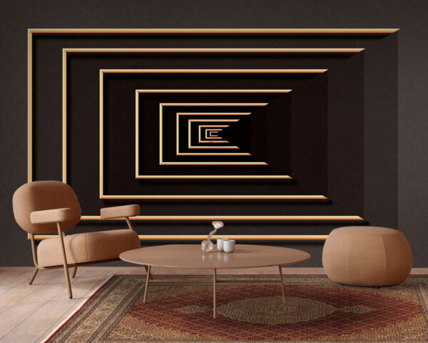 Schwarze und weiße Rechtecke mit schwarzem Hintergrund Fototapeten Schwarze und weiße Rechtecke mit schwarzem Hintergrund