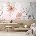 Fototapeten Zeichnung einer Blume