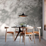 Fototapeten Schatten eines Baumes auf einer weißen Fläche