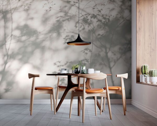 Schatten eines Baumes auf einer weißen Fläche Fototapeten Schatten eines Baumes auf einer weißen Fläche