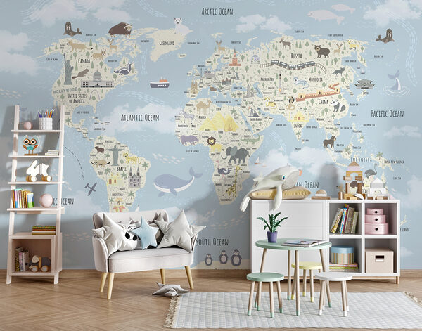 Karte der Welt Fototapeten Karte der Welt