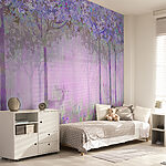 Fototapeten Malerei von Blumen und Gras