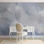 Fototapeten Abstraktes eisblaues Aquarellmuster