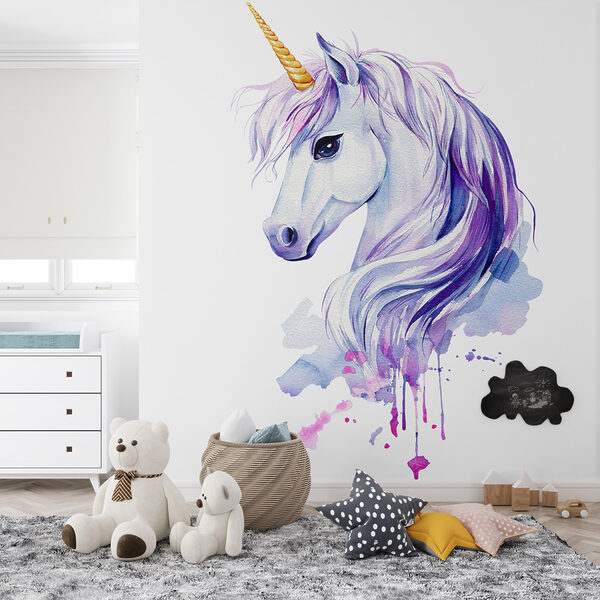 Aquarell eines Einhorns Fototapeten Aquarell eines Einhorns