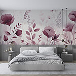 Fototapeten Zarte Blumen mit sanften Rosatönen