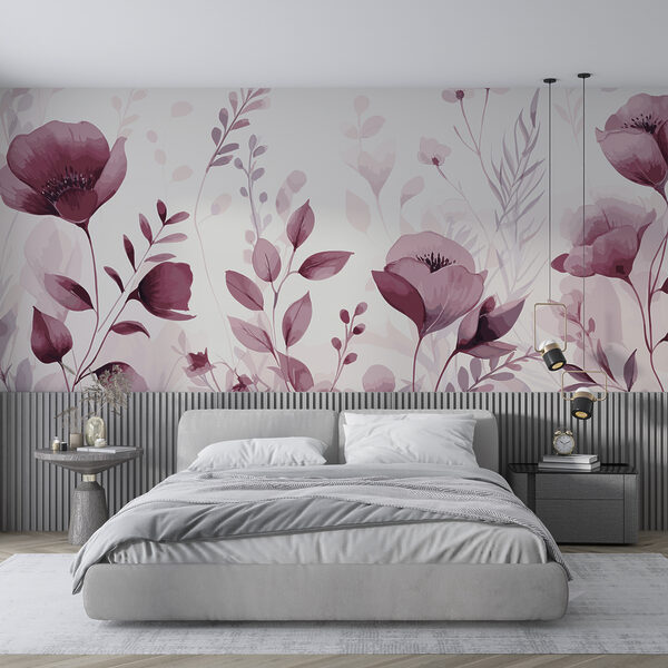 Zarte Blumen mit sanften Rosatönen Fototapeten Zarte Blumen mit sanften Rosatönen