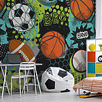 Fototapeten Sportcollage mit leuchtenden Farben