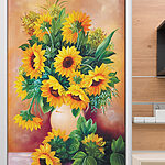 Wandbilder Gemälde von Sonnenblumen in einer Vase