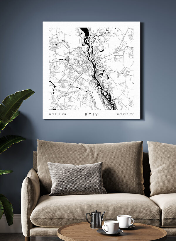 Karte einer Stadt Wandbilder Karte einer Stadt