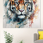 Wandbilder Gemälde eines Tigers