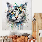 Wandbilder Lebhafte Katze mit bunten Augen
