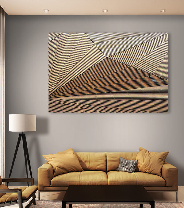 Geometrisches Holzmuster mit Linien Wandbilder Geometrisches Holzmuster mit Linien