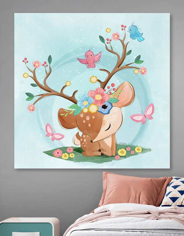 Cartoon eines rosa Vogels Wandbilder Cartoon eines rosa Vogels
