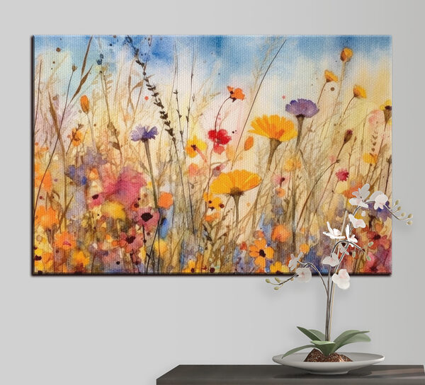 Lebendige Wildblumen in Aquarellfarben Wandbilder Lebendige Wildblumen in Aquarellfarben