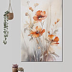 Wandbilder Zarte orangefarbene Blüten in Blüte