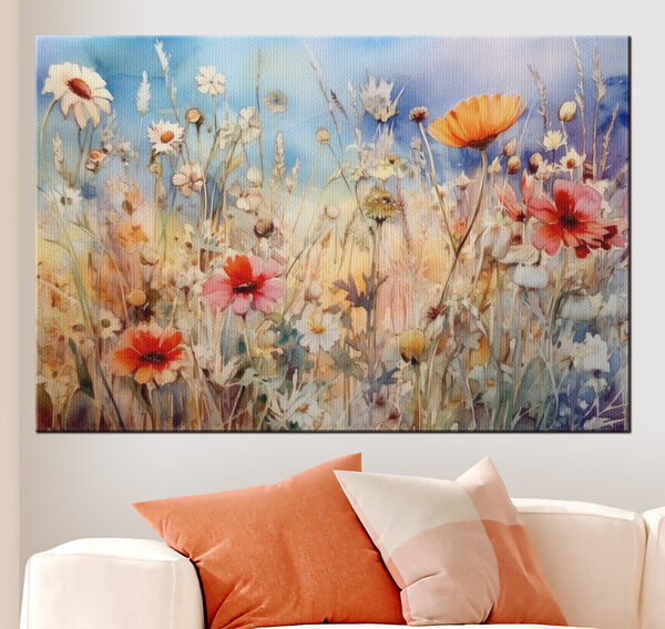 Wildblumen tanzen in der Sommerbrise Wandbilder Wildblumen tanzen in der Sommerbrise