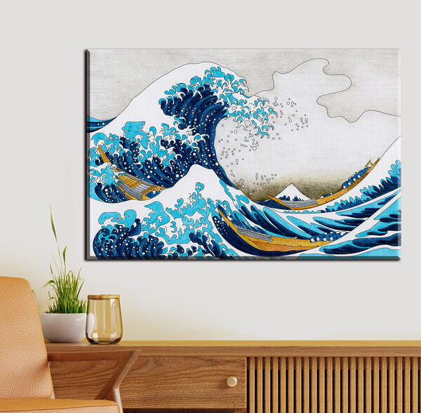 Zeichnung einer großen Welle Wandbilder Zeichnung einer großen Welle