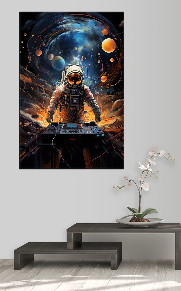Astronaut DJ rockt den Kosmos Wandbilder Astronaut DJ rockt den Kosmos