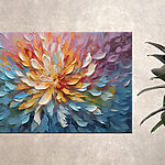 Wandbilder Bunte abstrakte Blumenexplosion