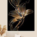 Wandbilder Elegante florale Illustration mit feinen Linien