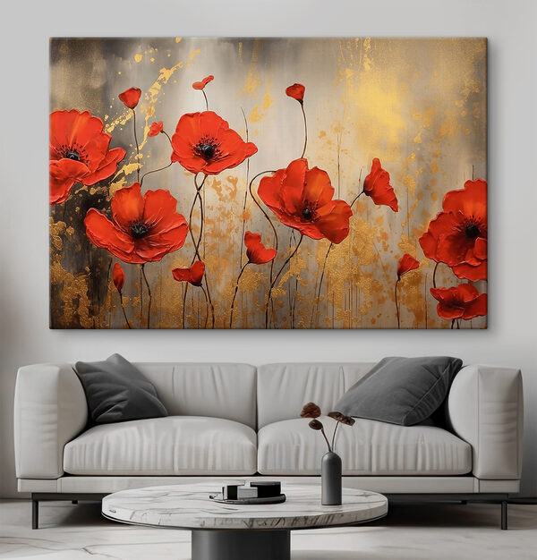 Malerei von roten Blumen Wandbilder Malerei von roten Blumen