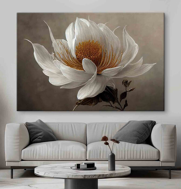 Elegante weiße Blume in Blüte Wandbilder Elegante weiße Blume in Blüte