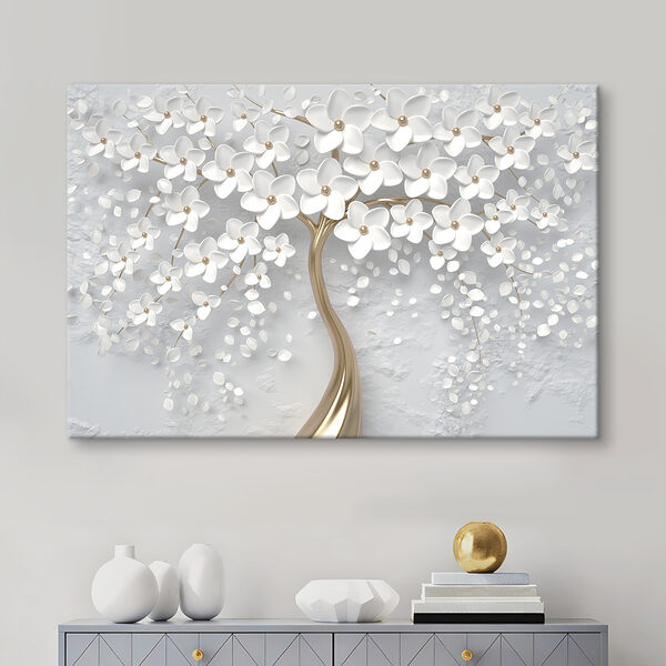 Elegantes florales Design mit zarten Blütenblättern Wandbilder Elegantes florales Design mit zarten Blütenblättern