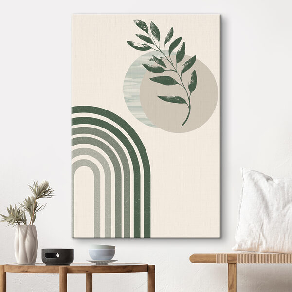 Abstraktes Design mit Blättern und Bögen Wandbilder Abstraktes Design mit Blättern und Bögen