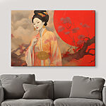 Wandbilder Frau im Kimono