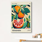 Wandbilder Eine halbe Grapefruit