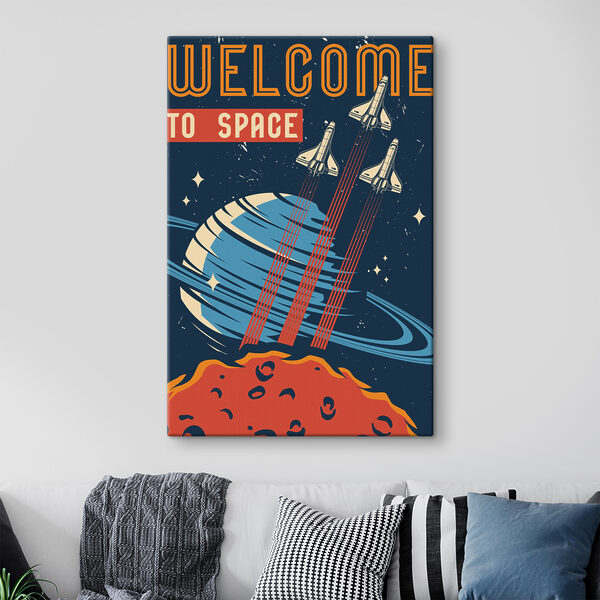 Poster mit Raumfähren, die in den Himmel fliegen Wandbilder Poster mit Raumfähren, die in den Himmel fliegen