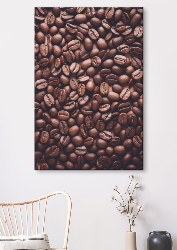 Geröstete Kaffeebohnen im Hintergrund Wandbilder Geröstete Kaffeebohnen im Hintergrund