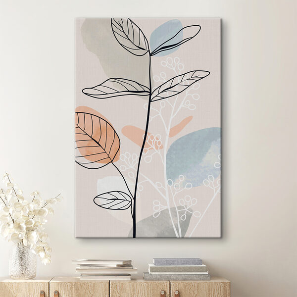 Abstrakte botanische Kunst mit sanften Farben Wandbilder Abstrakte botanische Kunst mit sanften Farben