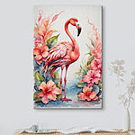 Wandbilder Gemälde eines Flamingos