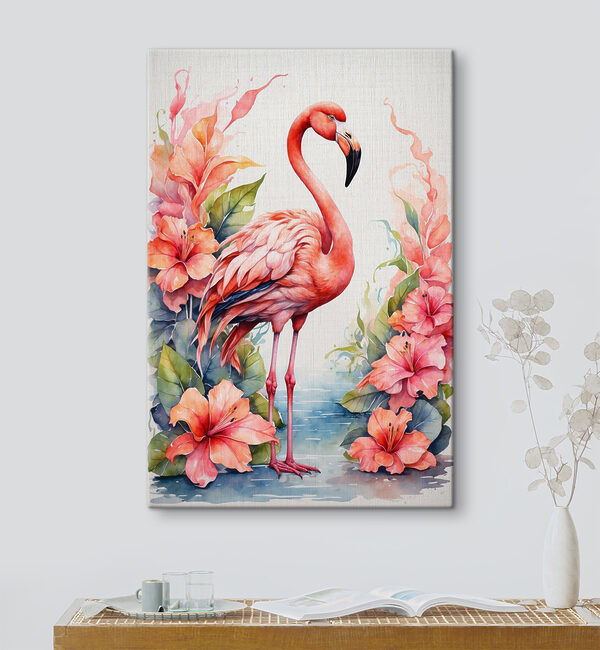 Gemälde eines Flamingos Wandbilder Gemälde eines Flamingos