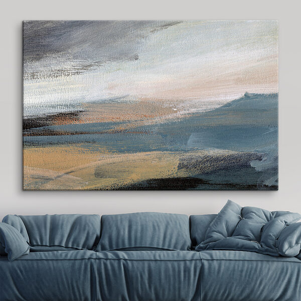 Abstrakte Landschaft mit strukturierten Pinselstrichen Wandbilder Abstrakte Landschaft mit strukturierten Pinselstrichen