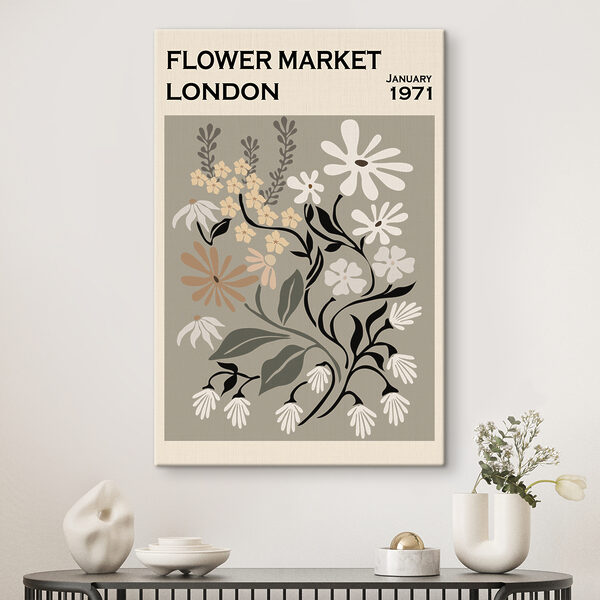 Vintage London Blumenmarkt Poster Wandbilder Vintage London Blumenmarkt Poster