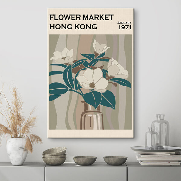 Plakat für den Blumenmarkt in Hongkong, 1971 Wandbilder Plakat für den Blumenmarkt in Hongkong, 1971