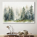 Wandbilder Aquarell eines Waldes