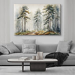 Wandbilder Aquarellmalerei eines Waldes