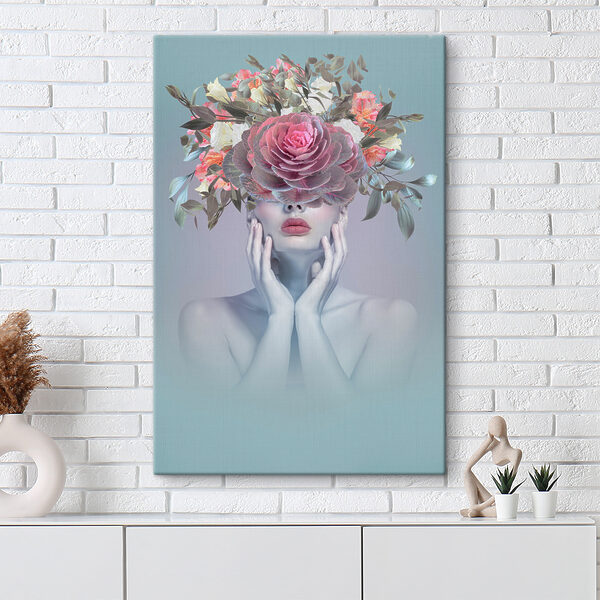Wandbilder Frau mit Blumen auf dem Kopf (Artikelnummer: s37479) Wandbilder Wandbilder Frau mit Blumen auf dem Kopf (Artikelnummer: s37479)