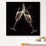Wandbilder Ein Glas Champagner spritzt