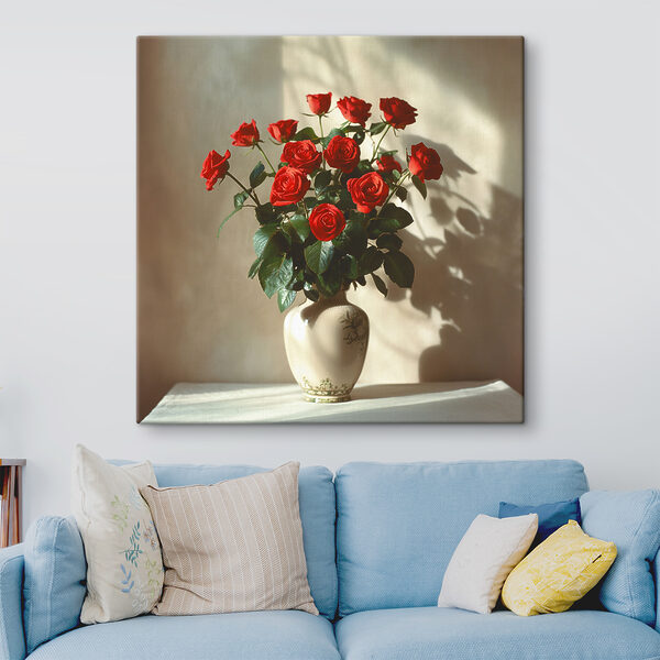Lebendiger Strauß aus roten Rosen Wandbilder Lebendiger Strauß aus roten Rosen