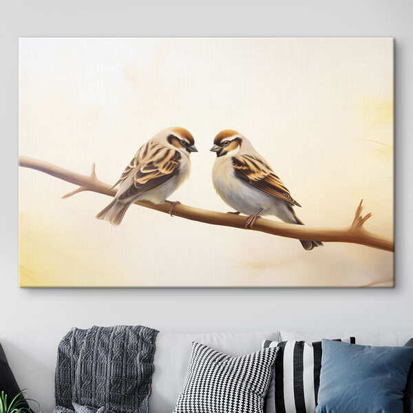 Vogel auf einem Ast sitzend Wandbilder Vogel auf einem Ast sitzend