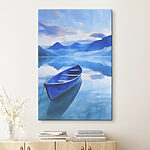 Wandbilder Blaues Boot im Wasser