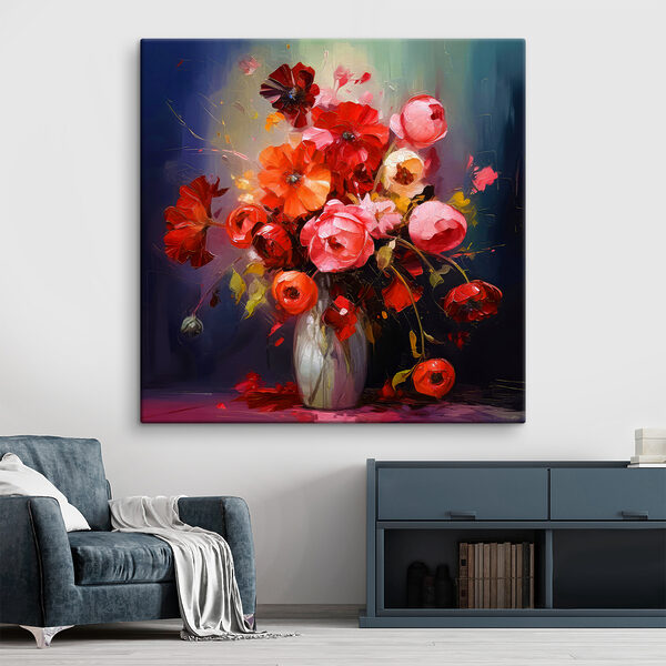 Gemälde von Blumen in einer Vase Wandbilder Gemälde von Blumen in einer Vase